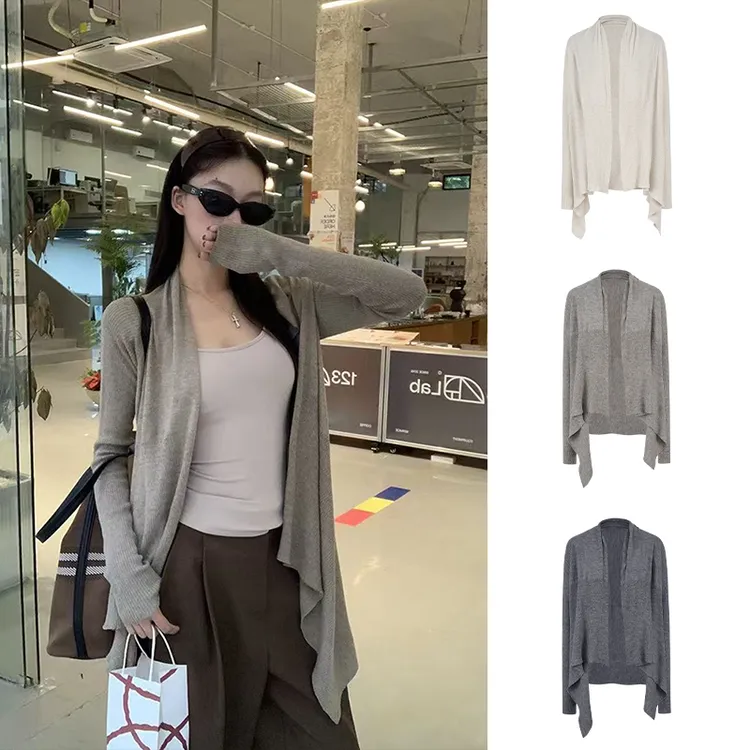 Moses Queen/魔西女王纸片人RO针织开衫外套秋慵懒风百搭显瘦毛衣