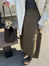 花苞半裙/胖mm大码 有造型有厚度的休闲半身裙
