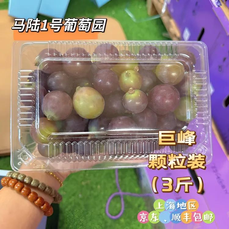 上海马陆葡萄 巨峰葡萄（颗粒装） 净重3斤装 新鲜直达仅限上海地区