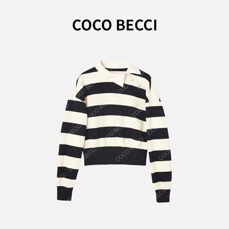 COCO BECCI【夜幕流星】条纹设计感上衣YT24YA140047