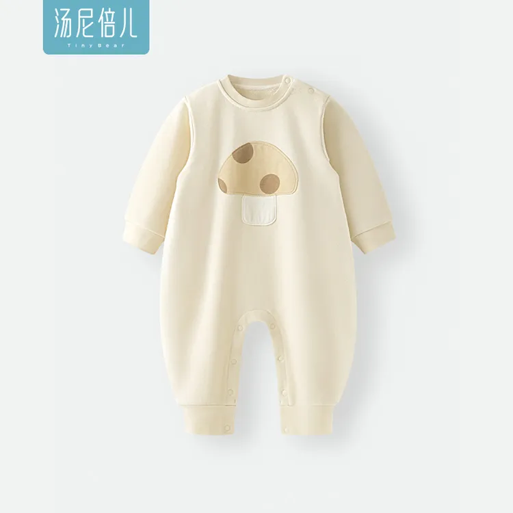 汤尼倍儿婴儿连体衣服春秋款休闲超萌外出服可爱长袖哈衣宝宝爬服