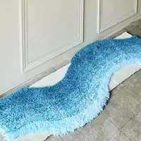 日本吉野川地毯 60*150 蓝色河流 卧室床边
