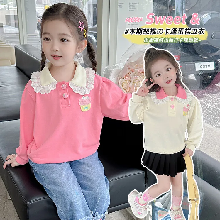 女童卫衣2025春秋新款儿童洋气卡通兔子打底衫小女孩POLO衫上衣潮