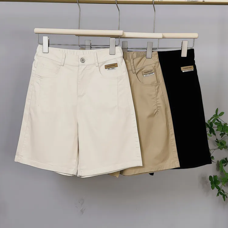全网爆款五分短裤女夏季透气A字版高腰百搭宽松显瘦阔腿裤薄