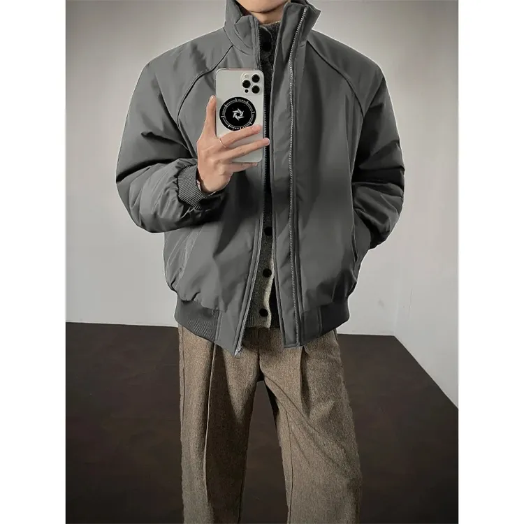 美式三防飞行员夹克短款棉衣男秋冬季螺纹棉服cleanfit棒球服外套