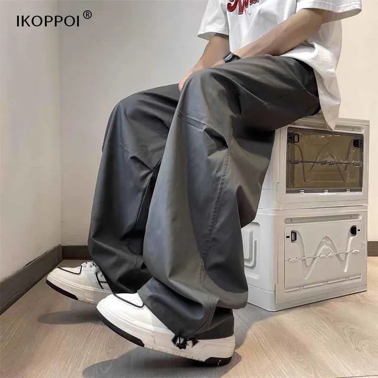 高端伞兵工装裤男士夏季美式潮牌宽松阔腿休闲裤防晒运动冲锋裤子