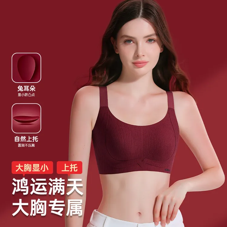 【买一送一】秋冬10A大胸显小无痕提拉侧收兔耳杯纸片人粉底液内衣商品图