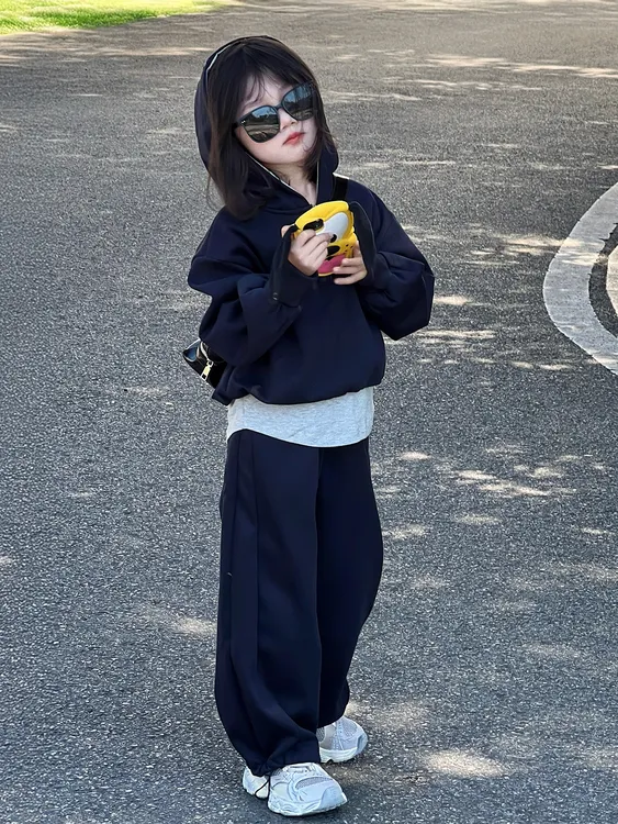 女童秋套装2025新款洋气儿童女孩运动秋装早秋穿搭卫衣休闲两件套
