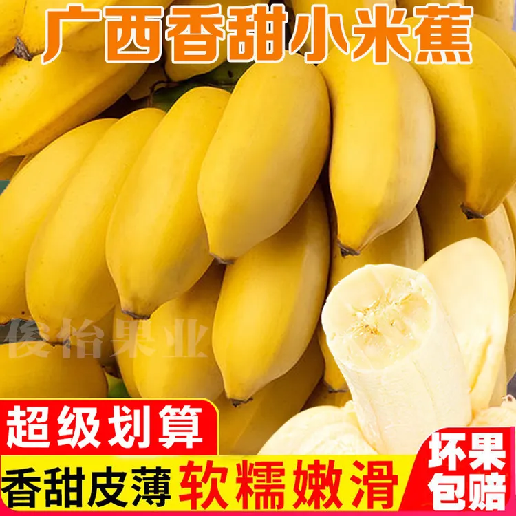 【粉丝福利】广西小米蕉当季新鲜水果非海南皇帝蕉2/5/9斤
