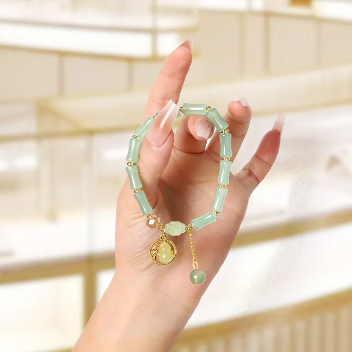 钛钢琉璃手链 【福禄竹节--节节高升】新款新中式节节高升手链手串