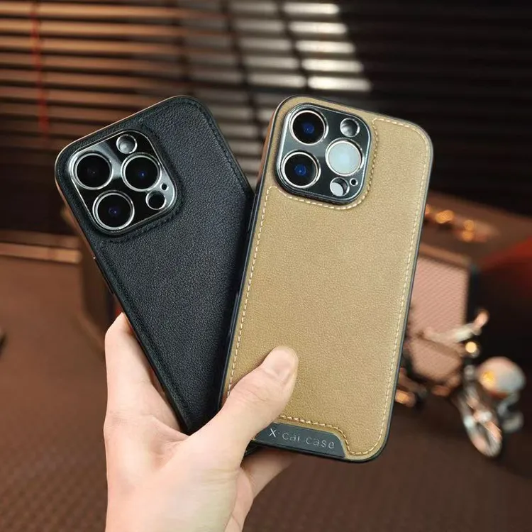 适用iPhone16Promax手机壳新壳皮革纹苹果13/14/15磨砂防摔保护套