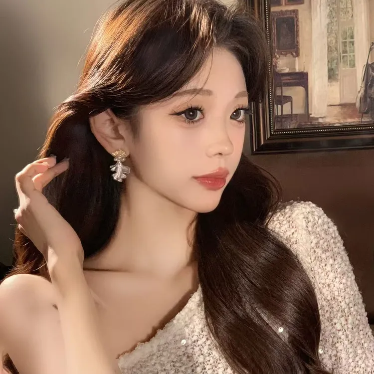 FULL GIRLISH耳环00038法式花卉时尚耳钉耳饰