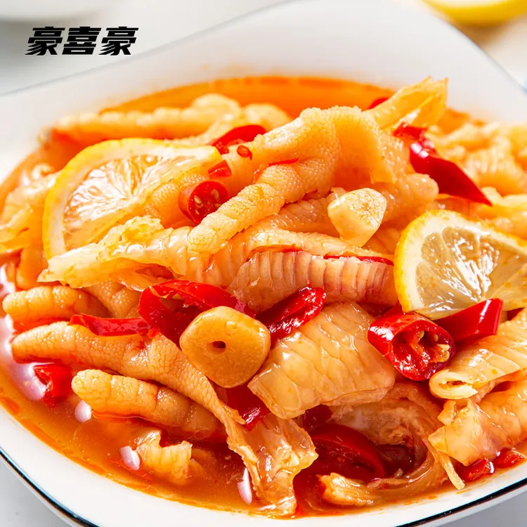 酸辣蒜香味人工去骨鸡爪1000g/罐开袋即食