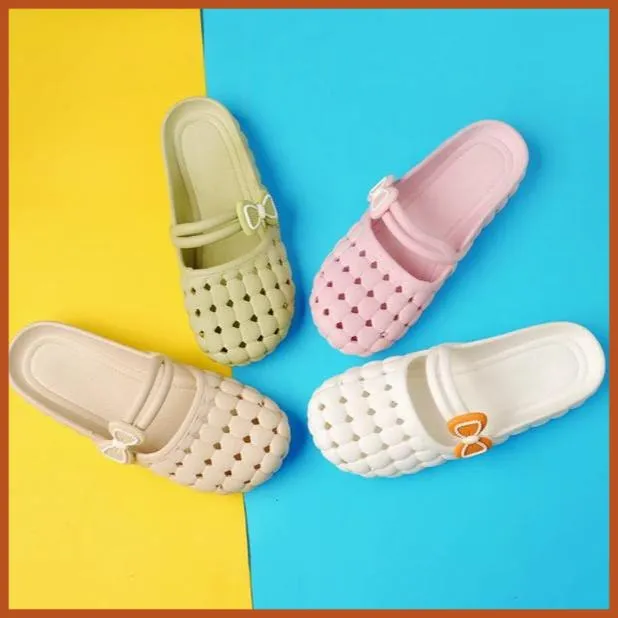 新款包头拖鞋女夏百搭透气软底防滑洞洞时尚外穿学生居家凉拖鞋女