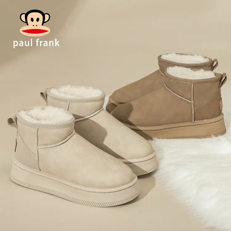 大嘴猴时尚雪地靴保暖女鞋2025新款冬季保暖抗寒厚实棉靴百搭韩版