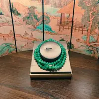 A和田玉碧玉圆珠吊坠链3604