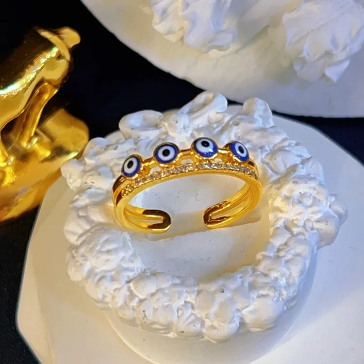 铜合金锆石戒指 哈尼西牧时尚百搭戒指#0008475