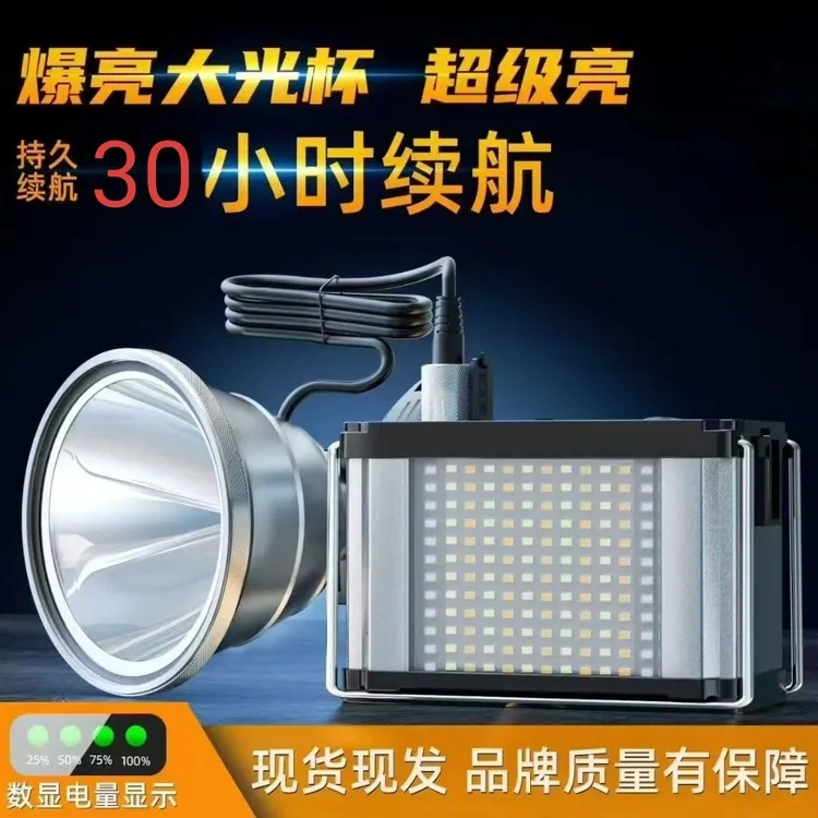 可充电分体式强光远射激光炮头灯户外夜钓超长续航头戴照明