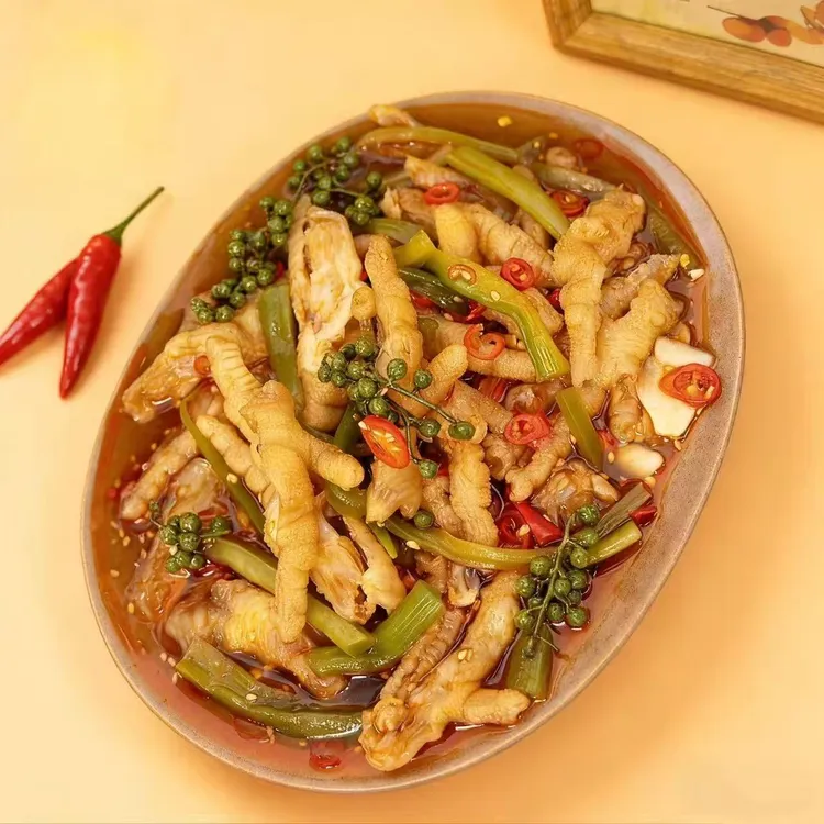 【皇子粉丝专享】椒麻无骨鸡爪搭配贡菜麻辣鲜香即食零食(双拼版本)