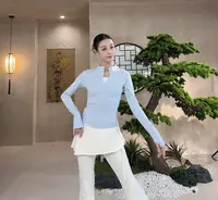2025新款舞蹈服拉链秋款修身女上衣显瘦显气质现代舞古典舞形体服