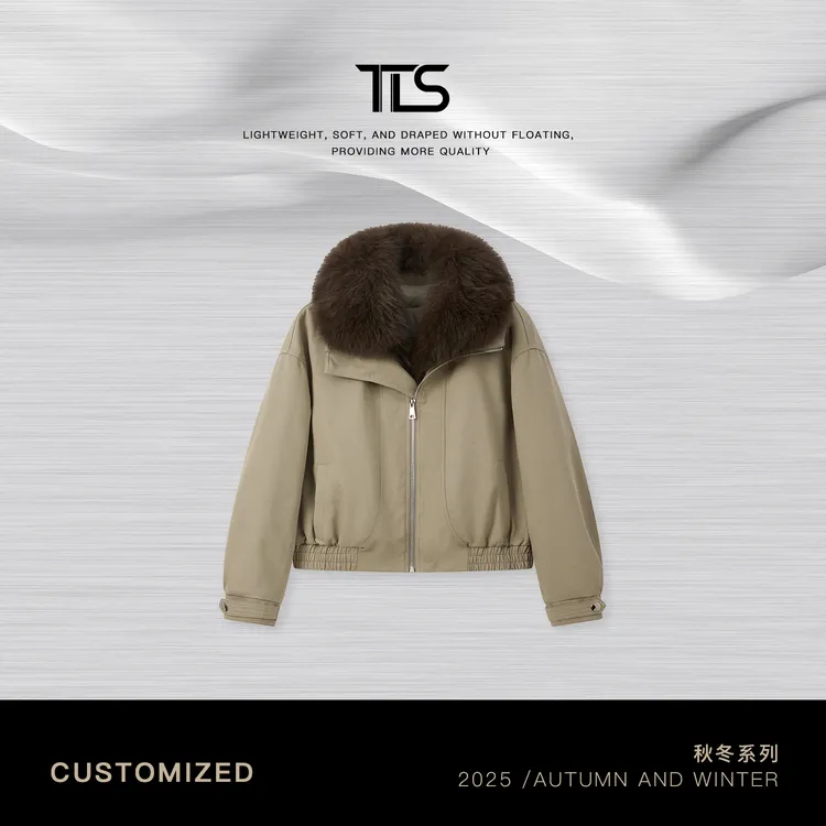 TT【松果派克】芬兰进口狐狸毛90鹅绒保暖轻盈时尚羽绒外套TT-Y5133