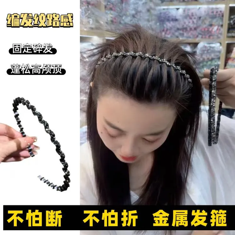 细款钻钻优雅精致发箍夏天日韩朋克风甜美风发箍发捆气质头饰商品图