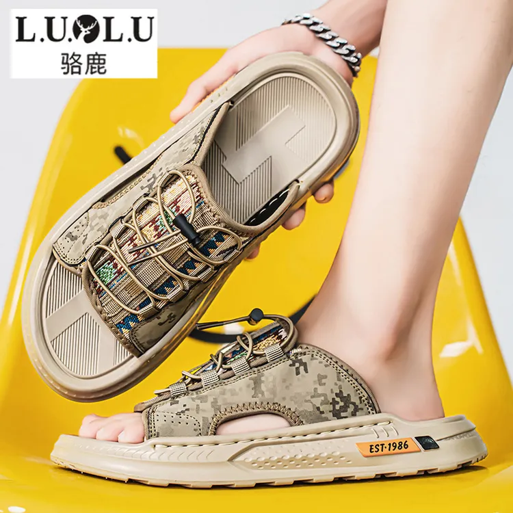 拖鞋男夏季潮牌外穿防滑耐磨高级感凉拖男士户外运动软底沙滩凉鞋