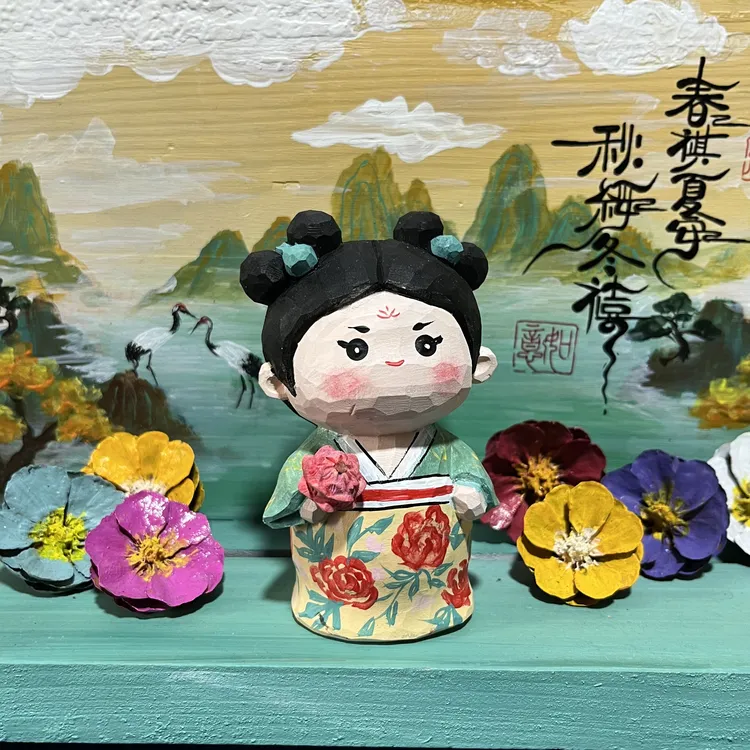 手工木雕贵妃唐小胖丶直播间实物选款为准可爱可爱古风古风创意