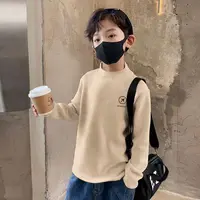 童装儿童德绒打底衫秋冬2025新款男童半高领保暖中大童韩版上衣