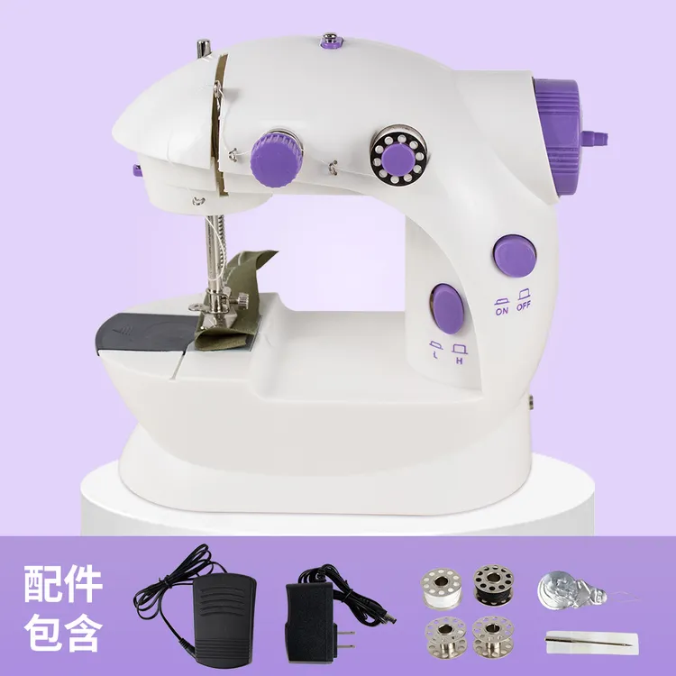【西藏新疆包邮】家用小型手持电动缝纫机全自动带脚踏多功能裁缝机