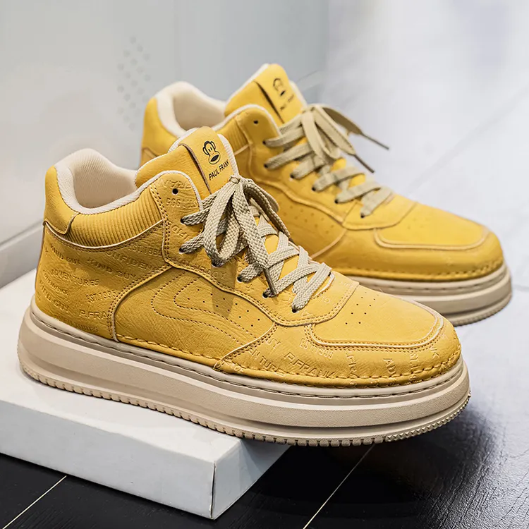 大嘴猴男鞋2025新款秋季百搭休闲鞋男士运动时尚高帮板鞋潮流鞋子