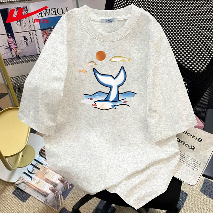 回力夏季短袖T恤男女宽松运动服情侣装欧美夏装纯棉百搭新款辣妹