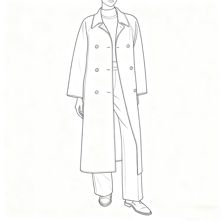 【Montendre】秋冬新款 T 气质双排扣羊毛羊绒混纺长款毛呢大衣外套