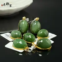 【老郑家】18K金和田玉蛋面吊坠 3235 多样性发1件 约20*15*9mm