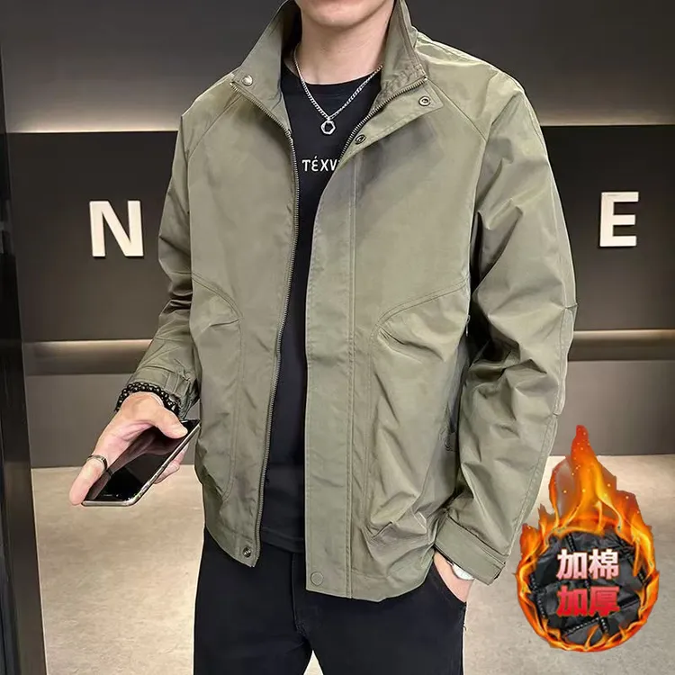 美式夹克男2025春秋季新款休闲潮流外套男生立领帅气百搭上衣