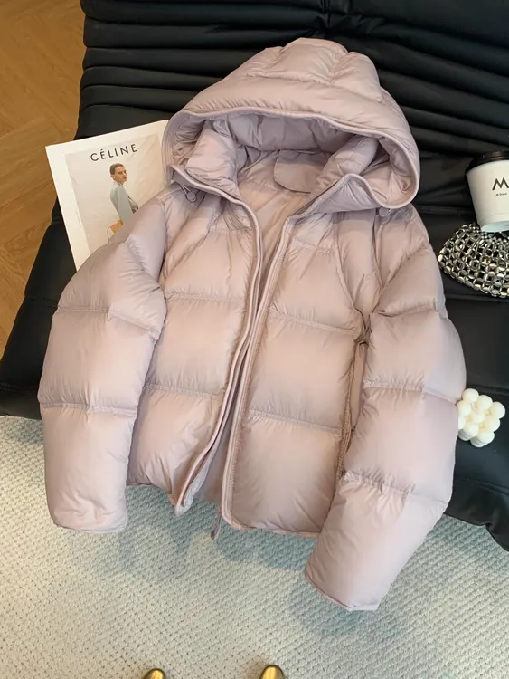 高端云朵泡芙连帽龟背女款秋冬季2025新款设计感时尚气质棉服外套