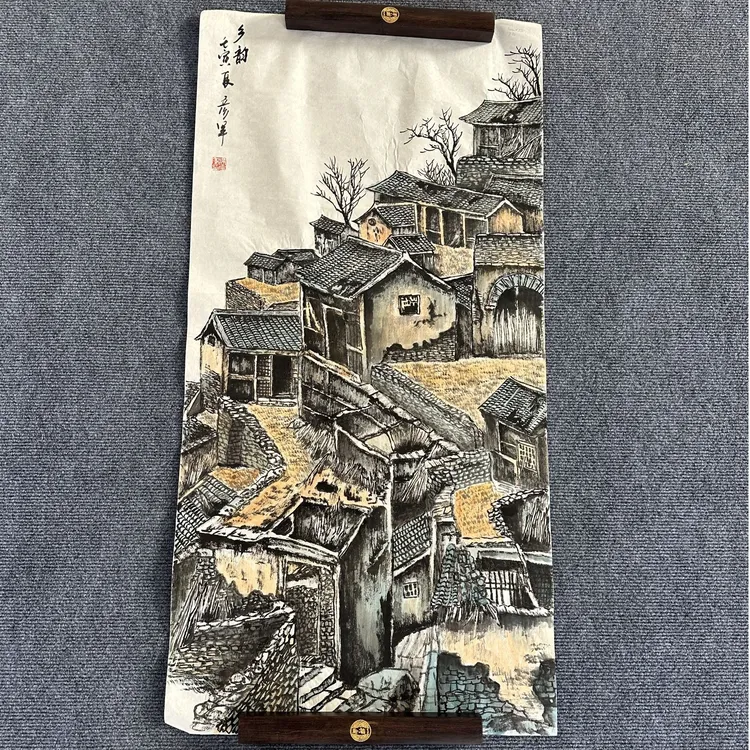 山水画水墨画背景墙办公室包邮新中式装饰画