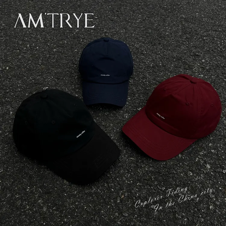 AMTRYE 大头围棒球帽男显脸小字母帽子女韩版鸭舌帽防晒帽25新款