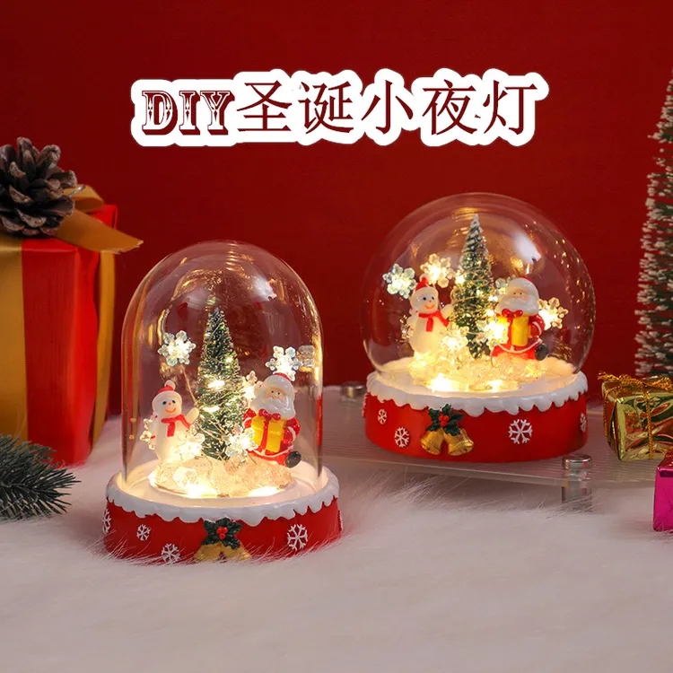 圣诞节老人雪人小夜灯手工diy生日礼物女生送女友女孩氛围灯实用