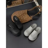 A美洋MEIYANG【商场同款】 佩奇半拖 一脚蹬内增高厚底丑萌大头靴