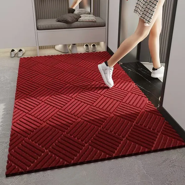 加厚菱形纹入户门脚垫入户门垫吸水防滑地垫蹭土耐磨商用可裁剪