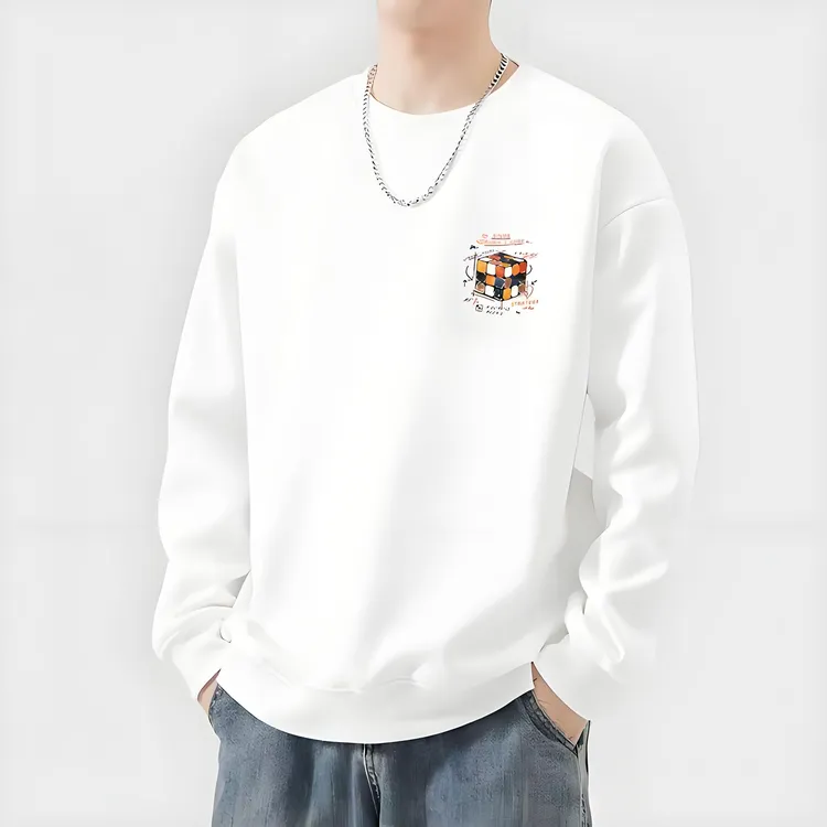 (801-912)印花潮牌男女同款新款卫衣百搭宽松圆领休闲情侣