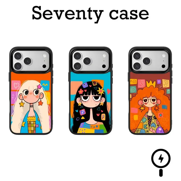 神甲肤感涂鸦女孩手机壳适用苹果iphone16/17promax