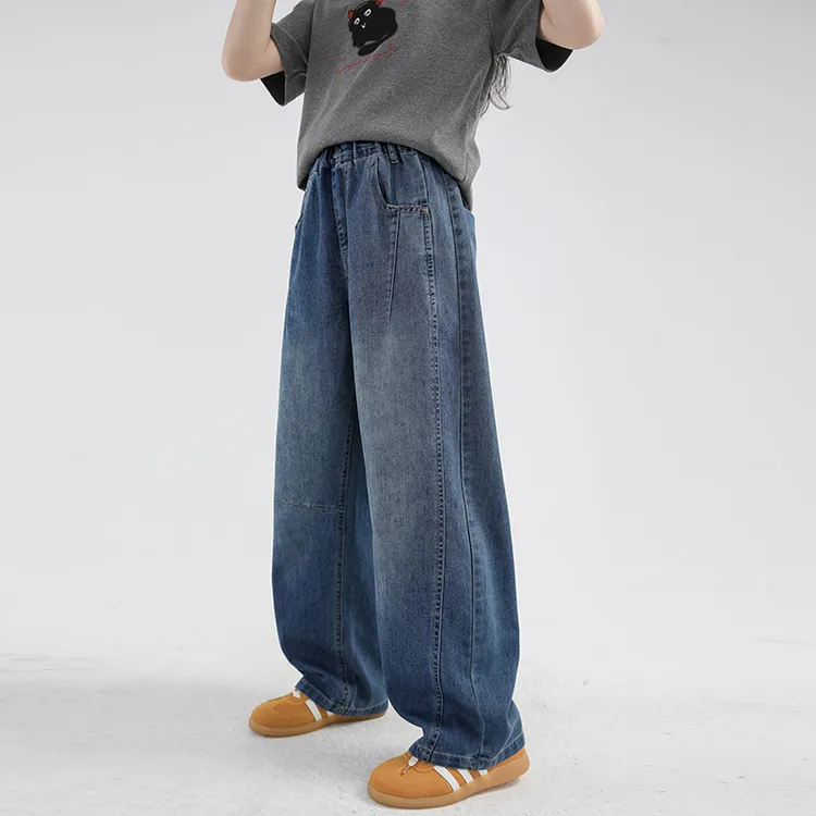 【2025新品】青少年时尚春秋款百搭宽松休闲牛仔裤HWC003