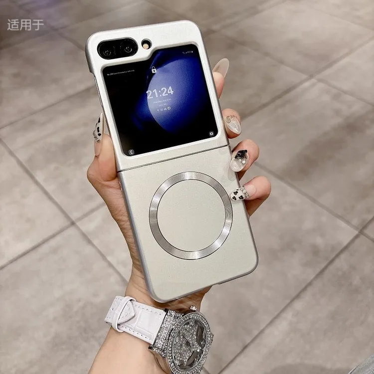 适用三星Z Flip5手机壳折叠屏磨砂新款W24flip超薄磁吸防摔保护套