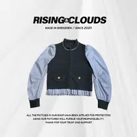 RISING&CLOUDS【小云姐】秋冬时尚百搭拼接毛毛衣110228