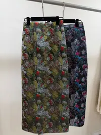 大气元（半身裙）复古油画半花朵半身裙