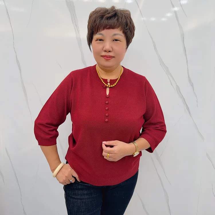 5003秋季新款蝴蝶结宽松洋气时尚百搭气质七分袖上衣