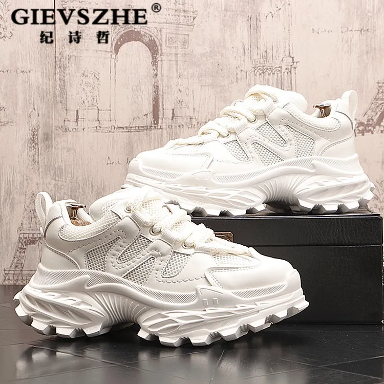 纪诗哲欧洲站老爹鞋男2025新款时尚休闲鞋厚底百搭透男款透气厚底