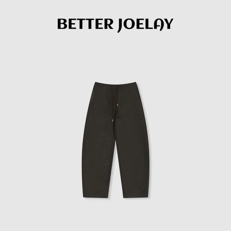 BETTER JOELAY-加绒【棕林雾语】羊毛休闲直筒裤子宽松百搭WL1263
